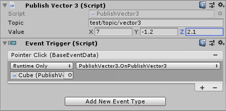 Publish Vector3