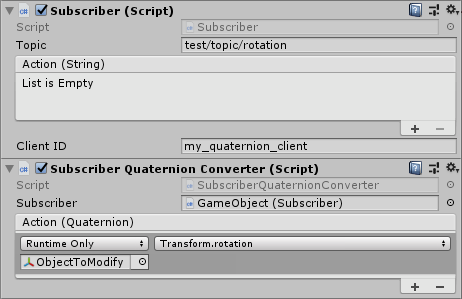 Use Quaternion Value in Action