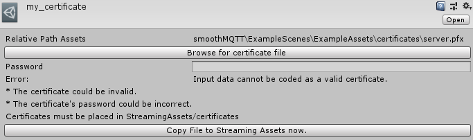 Public/Private certificate