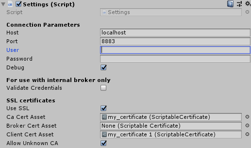Link the certificates to your settings